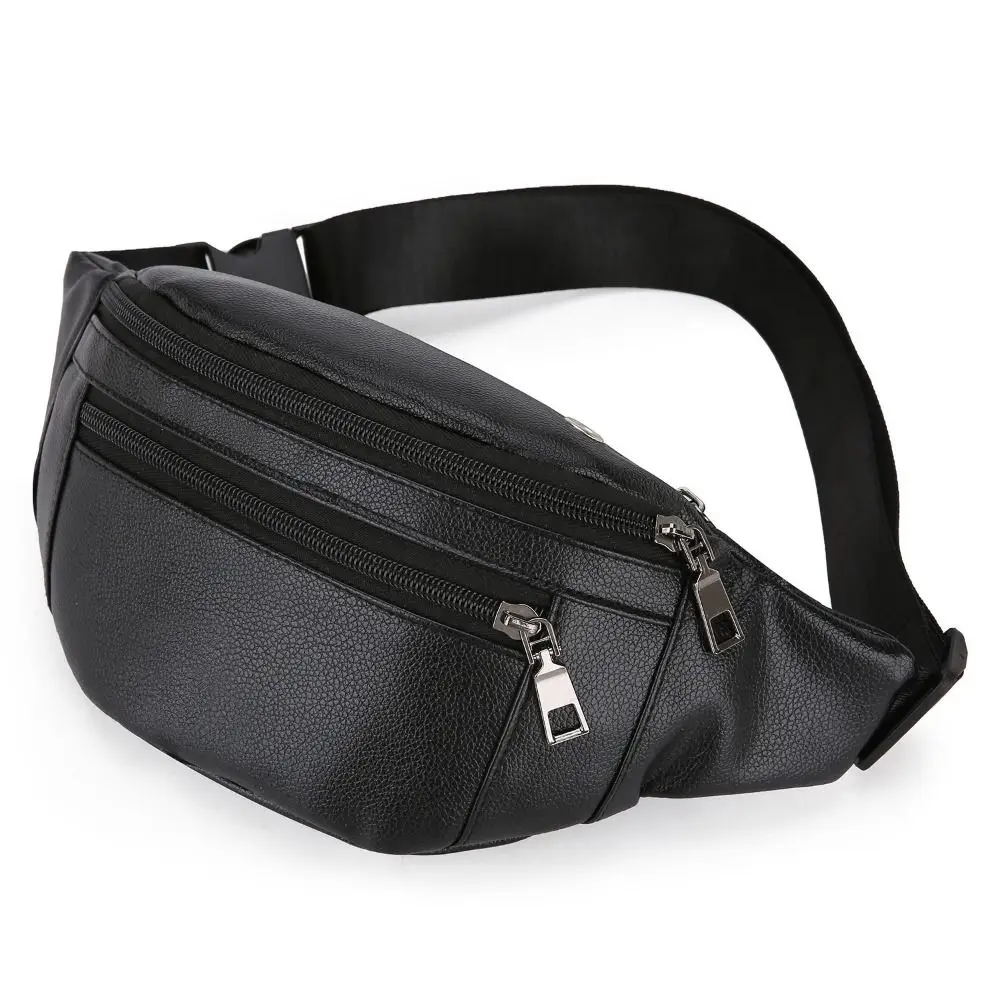 Leather Wallet Men - Sac à bandoulière multifonctionnel pour argent