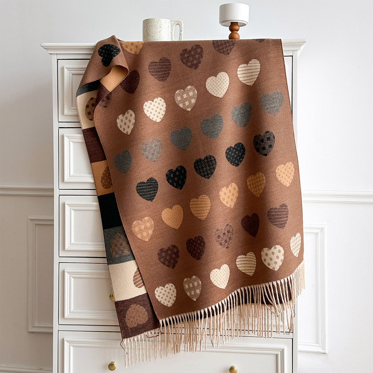 Cashmere Scarf - Écharpe en imitation cachemire pour femmes,