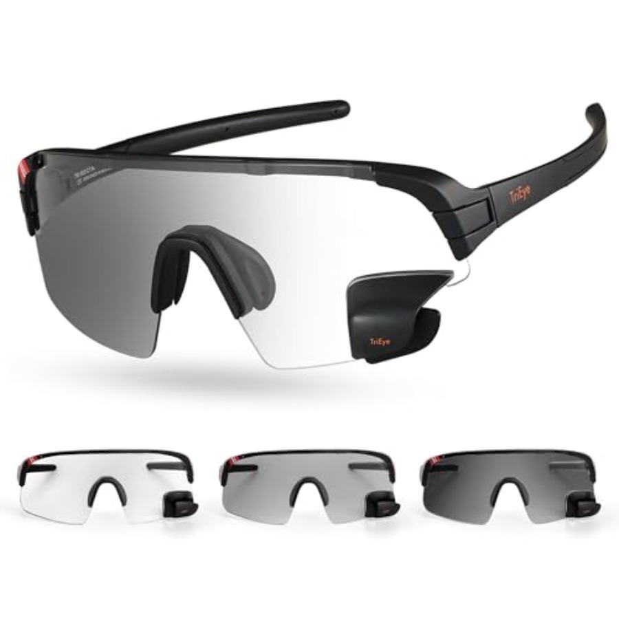 Sunglasses Uv400 - Lunettes de cyclisme TriEye avec rétroviseur