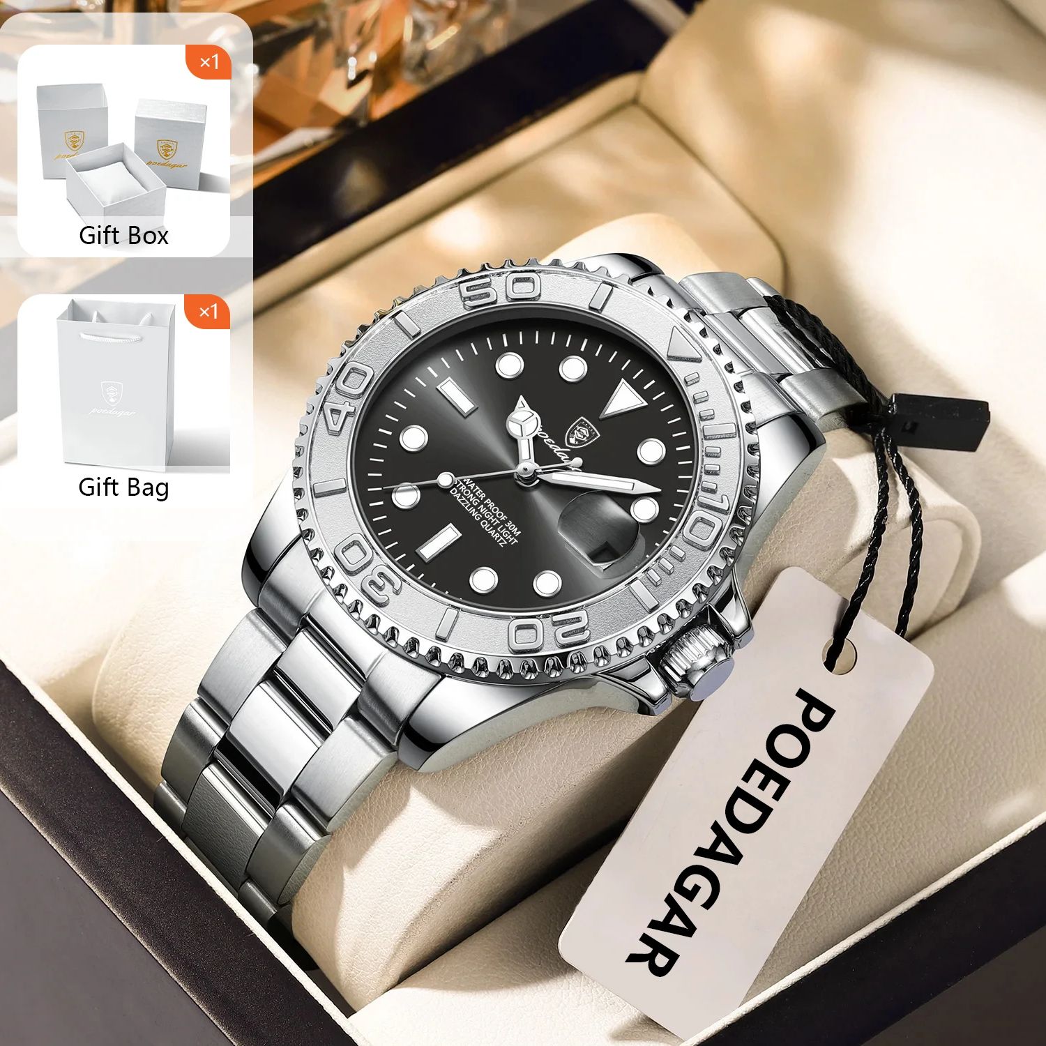 Luxury Watch Men - POEDAGAR montre de Sport à la