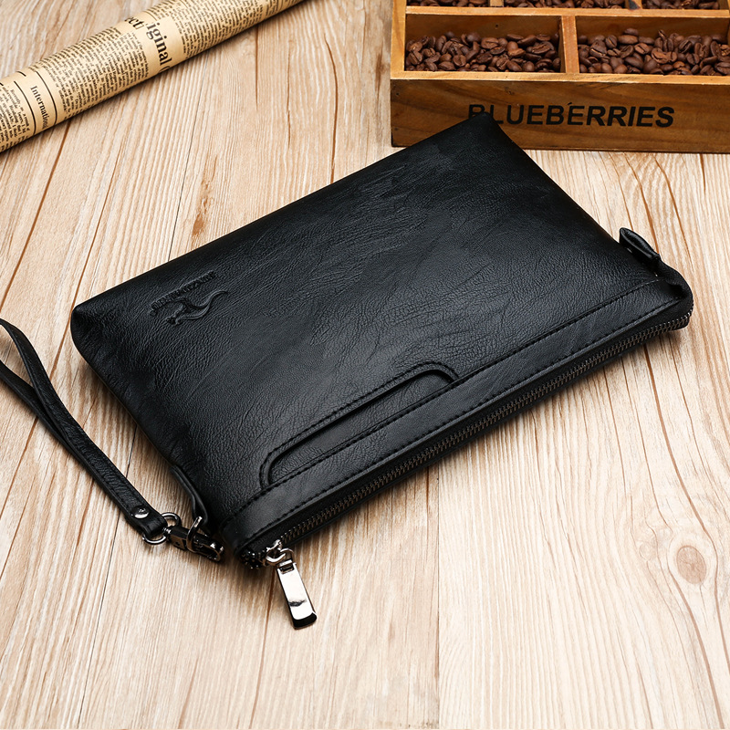 Leather Wallet Men - Pochette d'affaires en PU de haute