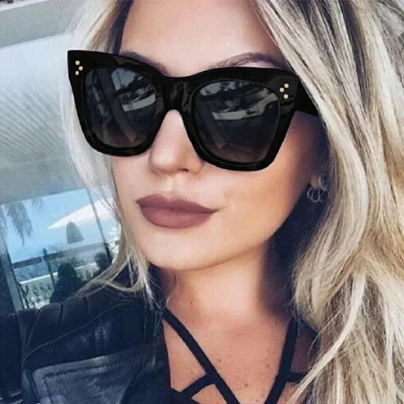 Designer Sunglasses - Lunettes de soleil carrées rétro pour