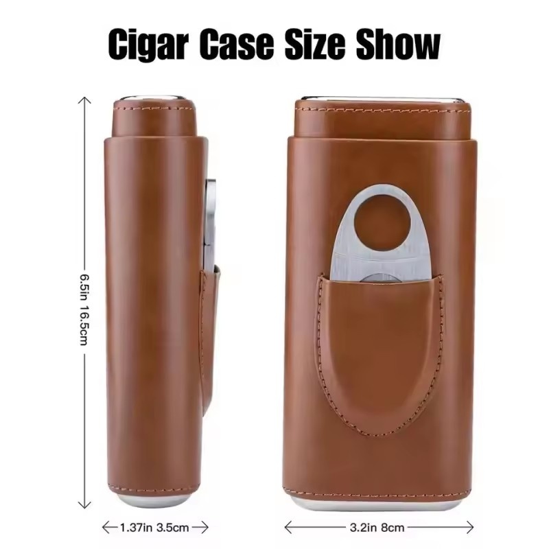 Étui à cigares en cuir, pochet - Premium Cigar Case avis et prix