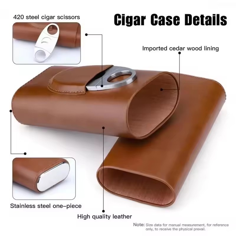 Étui à cigares en cuir, pochet - Premium Cigar Case avis et prix