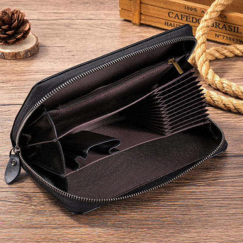 Nouveau portefeuille long en c - Leather Wallet Men avis et prix