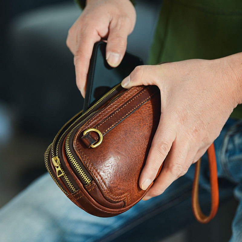 Pochette de luxe en cuir vérit - Leather Wallet Men avis et prix